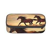 YHBLYKXP Horse Stripes Pattern Printed Large Capacity Office Box, Stationery Organiser Office Cosmetic Bag