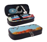 YHBLYKXP Hunting Flying Wild Ducks and tree print Leather Flap Cosmetic Bag, Toiletry Organizer, Zipper Coin Purse, Cosmetic Case, Black, One Size