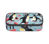 YHBLYKXP I Love Penguins print Large Capacity Storage Bag Travel Office Supplies Box, Makeup Bag, Desk Organizer with