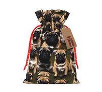 YHBLYKXP Imagen De Pug-standard Drawstring Christmas bag, birthday Thanksgiving, anniversary and party present packaging