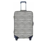 YHBLYKXP Ink and Gold Dot Stripes print Trolley case protective cover, Fashion Suitcase Protector Fits, hidden zipper, White, S