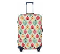 YHBLYKXP Ladybugs Cartoon Pattern Luggage protection cover with zipper to prevent scratches and tears, fit for checked luggage, Black, XL