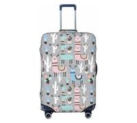 YHBLYKXP Llama Cactus Luggage protection cover with zipper to prevent scratches and tears, fit for checked luggage, Black, M