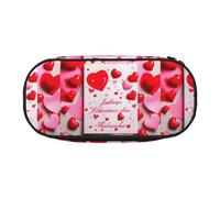 YHBLYKXP Lover’s Day print Oxford cloth pencil case with ordered mesh compartments - a practical choice or travel