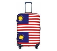 YHBLYKXP Malaysia Flag print Luggage cover, suitcase protector, elasticated protective sleeve, fits 18-32 inch suitcases, White, XL