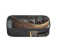 YHBLYKXP Nordic Pirate Ship print Large Capacity Storage Bag Travel Office Supplies Box, Makeup Bag, Desk Organizer with