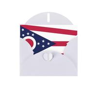 YHBLYKXP Ohio State Flag print Holiday Greeting Cards - Elegant Thank-You Cards Party Invitation Cards for Festive Occasions