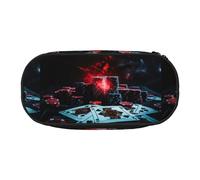 YHBLYKXP Poker Tournament print Oxford cloth pencil case with ordered mesh compartments - a practical choice or travel