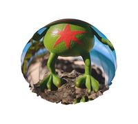 YHBLYKXP Puerto Rico Flag Frog Palm Trees print Adjustable double-layer shower cap, reusable women's spa salon shower cap