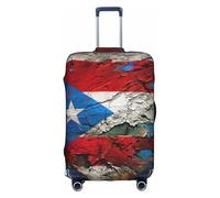 YHBLYKXP puerto rico wallpaper flag print Luggage cover, suitcase protector, elasticated protective sleeve, fits 18-32 inch suitcases, White, S