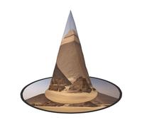 YHBLYKXP Pyramids of Egypt Adjustable Halloween Witch Hat with Foldable Brim for Costume Party,Carnival, masquerade ball
