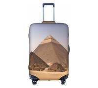 YHBLYKXP Pyramids of Egypt print Trolley case protective cover, Fashion Suitcase Protector Fits, hidden zipper, White, M