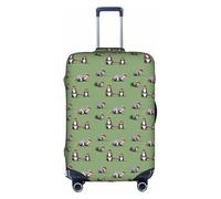 YHBLYKXP Red Squirrel print Luggage cover, suitcase protector, elasticated protective sleeve, fits 18-32 inch suitcases, White, L