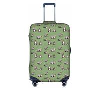 YHBLYKXP Red Squirrel print Trolley case protective cover, Fashion Suitcase Protector Fits, hidden zipper, White, L