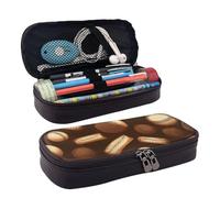 YHBLYKXP Retro Baseball Brown print Leather Flap Cosmetic Bag, Toiletry Organizer, Zipper Coin Purse, Cosmetic Case, Black, Black, One Size
