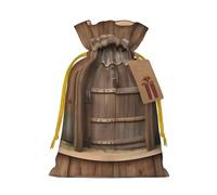 YHBLYKXP Rustic Stall Wooden Door Drawstring Christmas bag, birthday Thanksgiving, anniversary and party present packaging