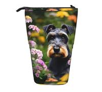 YHBLYKXP Schnauzer print Vertical retractable pencil case, Storage bag, fit for office travel and daily carrying