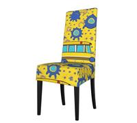 YHBLYKXP School Bus Print Print Custom Stretch Chair Cover, Personalized Elastic Slipcover for Home Dining Hotel Party Decor