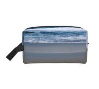 YHBLYKXP Serene Coastal print Large capacity travel grooming storage bag, portable makeup bag, daily storage bag