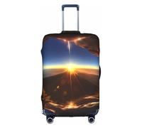 YHBLYKXP Shining Overlook print Trolley case protective cover, Fashion Suitcase Protector Fits, hidden zipper, White, XL