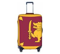 YHBLYKXP Sri Lanka Flag print Luggage cover, suitcase protector, elasticated protective sleeve, fits 18-32 inch suitcases, White, M
