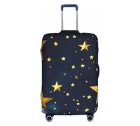 YHBLYKXP Stars Eastern pattern print Luggage cover, suitcase protector, elasticated protective sleeve, fits 18-32 inch suitcases, White, S