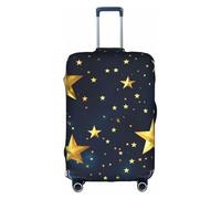 YHBLYKXP Stars Eastern pattern print Trolley case protective cover, Fashion Suitcase Protector Fits, hidden zipper, White, M