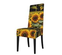 YHBLYKXP Sunflowers Print Custom Stretch Chair Cover, Personalized Elastic Slipcover for Home Dining Hotel Party Decor