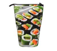 YHBLYKXP Sushi Dill Pickles print Vertical retractable pencil case, Storage bag, fit for office travel and daily carrying