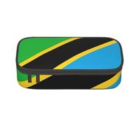 YHBLYKXP Tanzania Flag print Large Capacity Storage Bag Travel Office Supplies Box, Makeup Bag, Desk Organizer with, Black, One Size, Concise