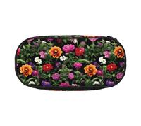YHBLYKXP Thug Life Flowers print Oxford cloth pencil case with ordered mesh compartments - a practical choice or travel