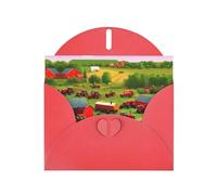 YHBLYKXP Tractor farm print Holiday Greeting Cards - Elegant Thank-You Cards Party Invitation Cards for Festive Occasions