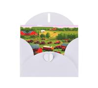YHBLYKXP Tractor farm print Holiday Greeting Cards - Elegant Thank-You Cards Party Invitation Cards for Festive Occasions
