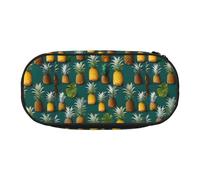 YHBLYKXP Tropical Fruit Paradise print Oxford cloth pencil case with ordered mesh compartments - a practical choice or travel