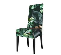 YHBLYKXP Tropical Leaves Print Custom Stretch Chair Cover, Personalized Elastic Slipcover for Home Dining Hotel Party Decor
