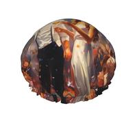 YHBLYKXP Tuesday Party print Adjustable double-layer shower cap, reusable women's spa salon shower cap