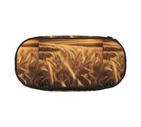 YHBLYKXP Wheat Field print Oxford cloth pencil case with ordered mesh compartments - a practical choice or travel