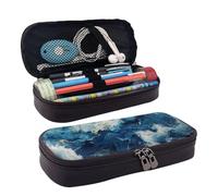 YHBLYKXP WITHIN THE TIDES print Leather Flap Cosmetic Bag, Toiletry Organizer, Zipper Coin Purse, Cosmetic Case, Black, Black, One Size