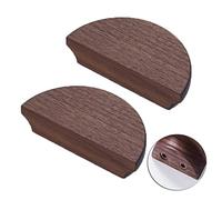 YHBZ Half-circle Decorative Handles,Wooden Handle Half moon drawer pull,Cupboard handles (2 pieces) Furniture knobs Beech doors Pulls,C