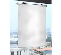 YHBZ Suction cup Roller Blinds,No-drill Retractable Sunshade,Reflective Blackout Curtain,Portable Temporary blinds for windows and doors,Sun Room Bathroom Office,Silver-W40*H125cm(15.7 * 49.2in)
