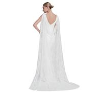 YHDDYG Bridal Wedding Shoulder Capes Wedding Bridal Veil Cathedral Length Lace Veil Ivory S116 - off-white - One Size
