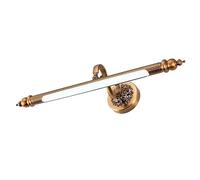 YHDIZSUPO Antique Bronze Led Mirror Front Light Wall Sconce | Waterproof Retro Mirror Lamp for Hotel Cabinet Rechargeable(61CM with switch)