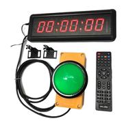 YHDIZSUPO Led Countdown Clock Stopwatch, With Button 2m Cable Reset, Remote Control School Timer Bright Display(10cm big button)