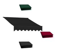 YHDMDQ 13x6.5ft Patio Awning Top Replacement Fabric Waterproof Polyester Sunshade Canopy Cloth Retractable Sun Shade Shelter Top Cover For Window Door Market Deck(Black,3.5x2.5m/12x8ft)