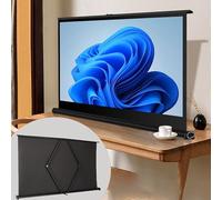 YHDMDQ Portable Mobile 50 Inch Projector Screen Pull Down, 16:9 Retractable Tabletop Projection Screen For Home Theater Meeting Room, School Indoor Outdoor(40"/16:9)