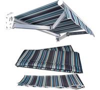 YHDMDQ Replacement Cloth For Retractable Awning, 8ft 10ft 12ft 16ft 20ft Outdoor Awning Fabric Replacement Top Cover, Patio Yard Deck Sunshade Canopy Waterproof Anti-UV Canvas(Blue,3x1.5m/10x5ft)