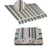 YHDMDQ Replacement Cloth For Retractable Awning, 8ft 10ft 12ft 16ft 20ft Outdoor Awning Fabric Replacement Top Cover, Patio Yard Deck Sunshade Canopy Waterproof Anti-UV Canvas(Khaki,3x2.5m/10x8ft)