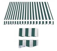 YHDMDQ Retractable Awning Replacement Canvas, Sun Shade Shelter Top Cover, 16x12ft/12x10ft/10x8ft/8x5ft Sunshade Canopy Cloth, Awning Replacement Polyester Fabric(Green,3x2.5m/9.8x8.2ft)