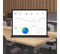 YHDMDQ Self Standing Projector Screen, Small Manual Pull Up Projection Screen, 20 30 40 50 Inch Portable Movie Screen For Home Cinema Outdoor Travel(40 Inch(4:3))