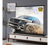 YHDMDQ Table Top Projector Screen 20" 30" 40" 50" Portable Floor Standing Projection Screen 4:3/16:9 Pull Up Retractable Movie Screen, Support 3D 4K Full HD(20 Inch(4:3))